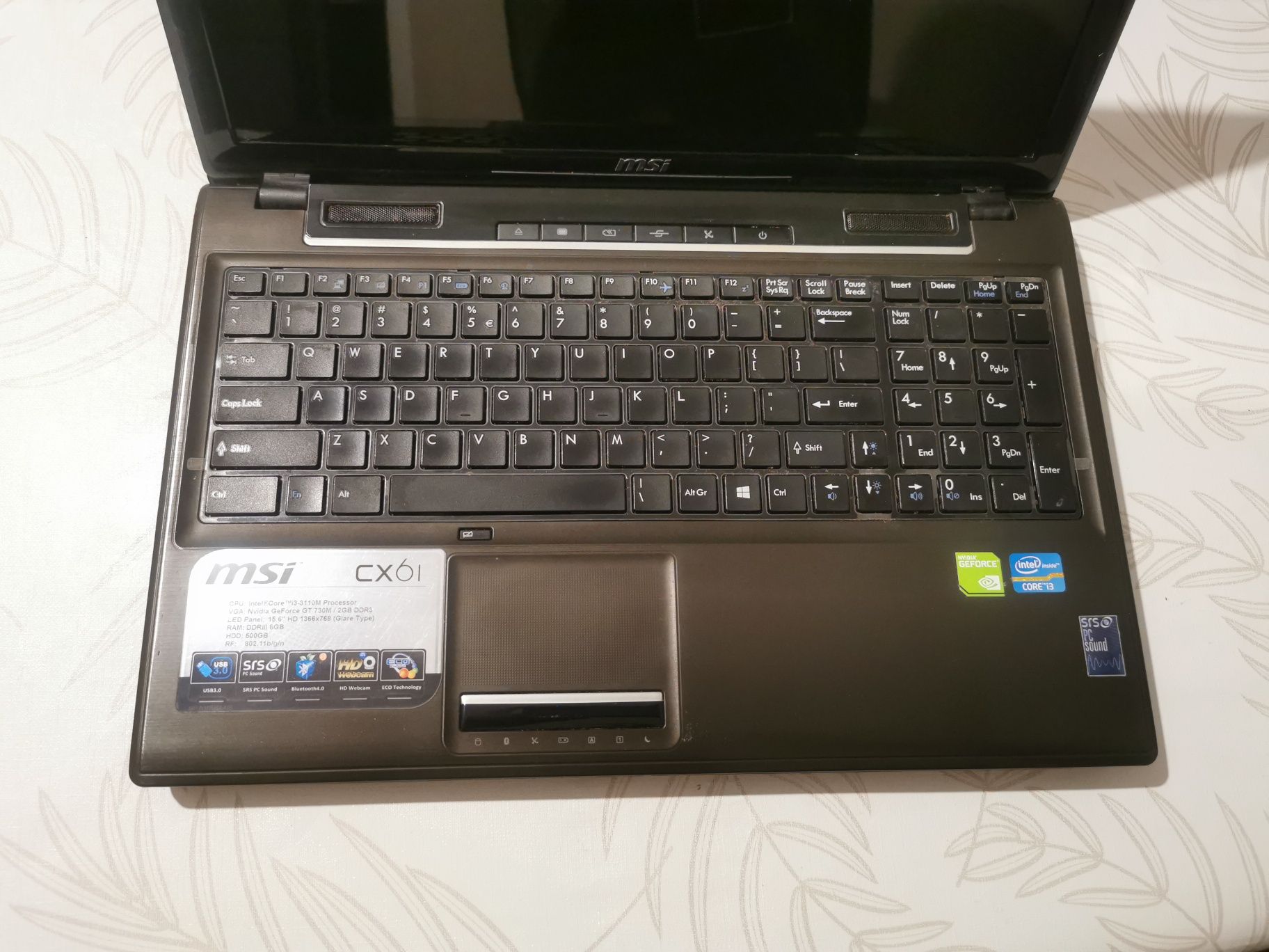 Laptop MSI CX61 i3/16GB 500Gb