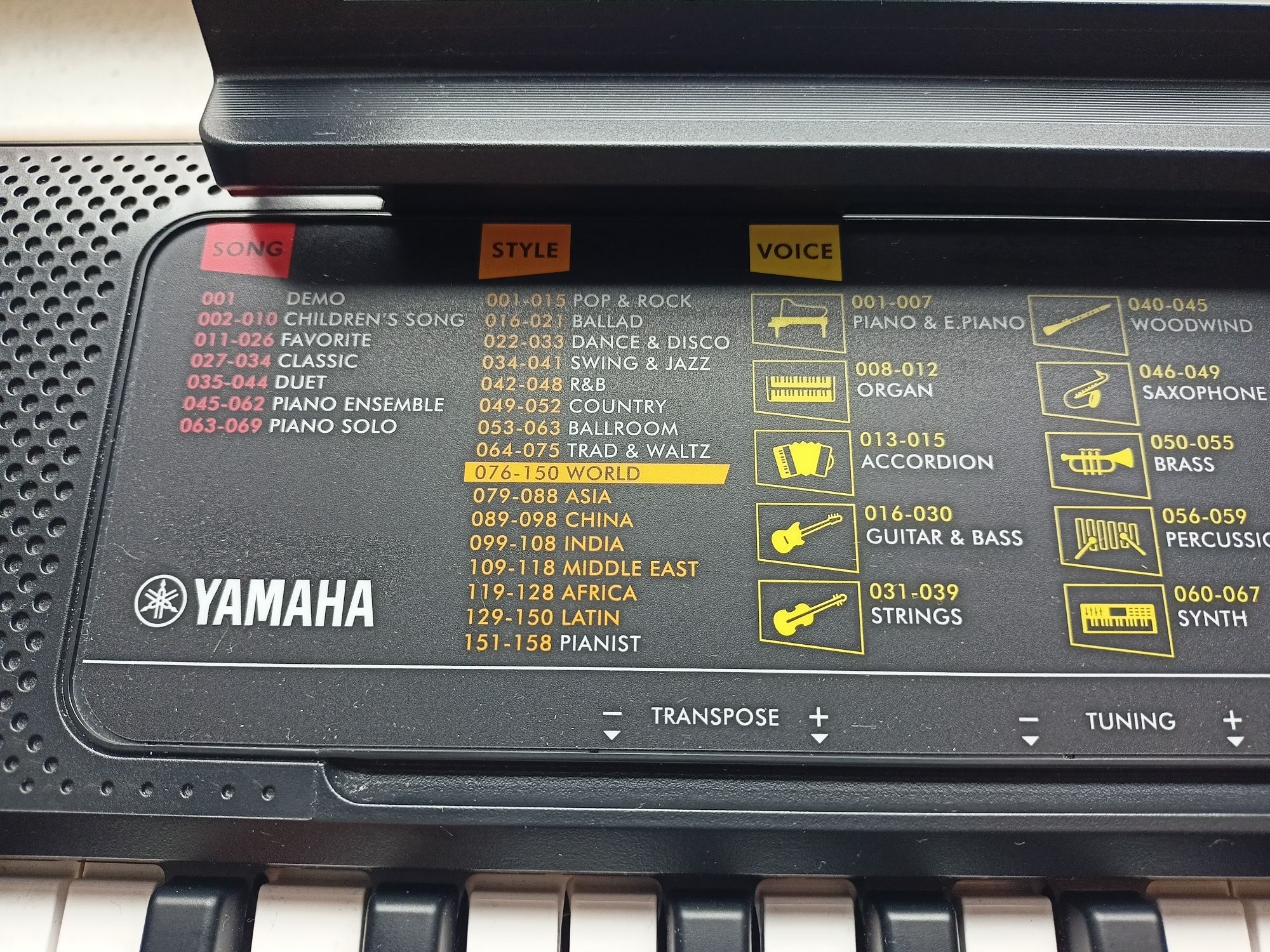 Keyboard Yamaha PSR-F52, 61 klawiszy