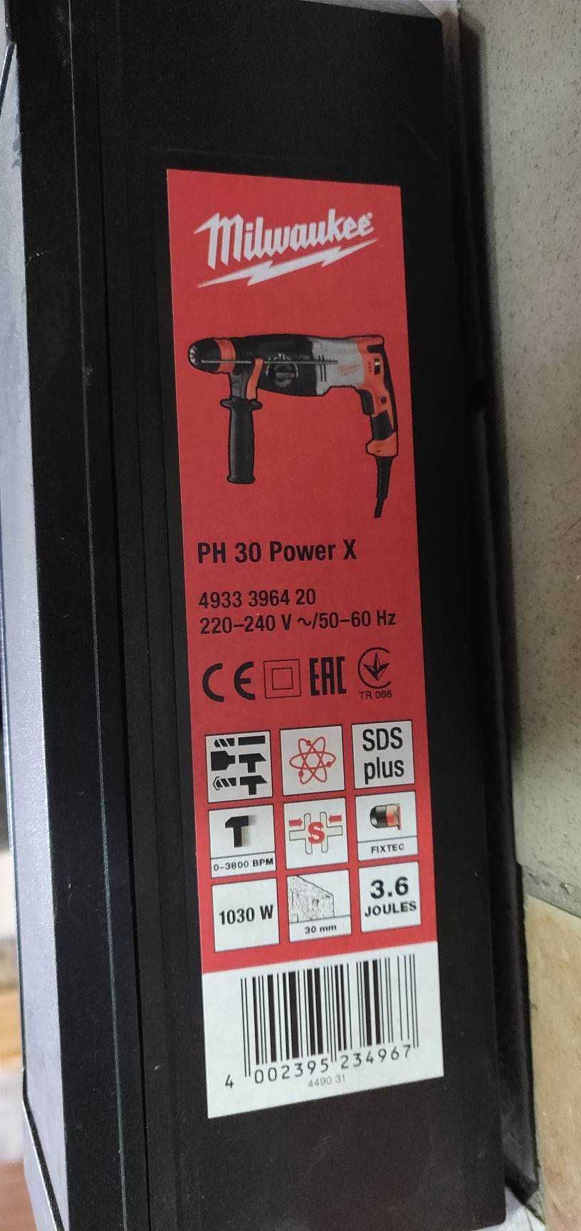 Młotowiertarka SDS-Plus 1030 W 3,6J PH30 Power X Milwaukee