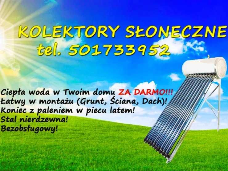 Kolektory Słoneczne Ciśnieniowe -STAL NIERDZEWNA-DOSTAWA-MONTAŻ !!!