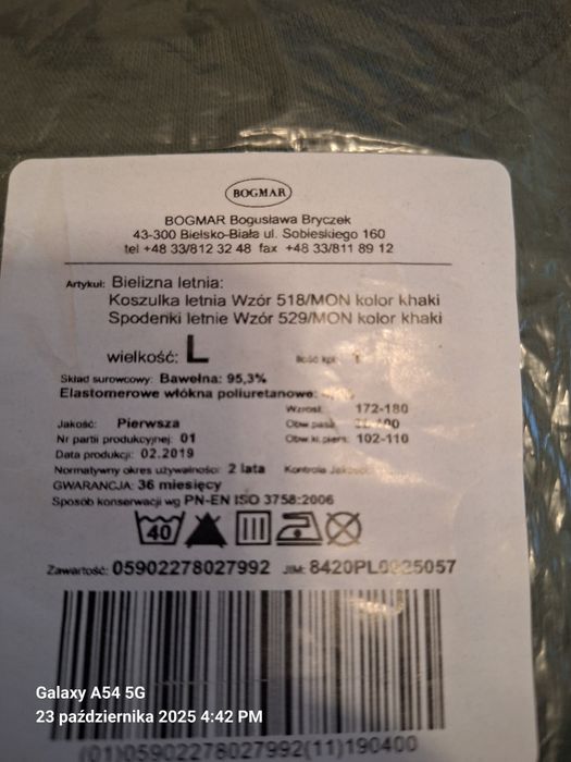 Koszulki wojskowe rozm L 2 sztuki