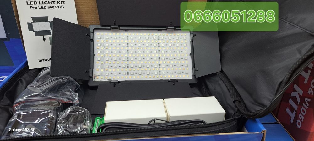 Комплект лампа відеосвітло LED Pro 600 RGB акб 4400 2шт.ЗП,сумка