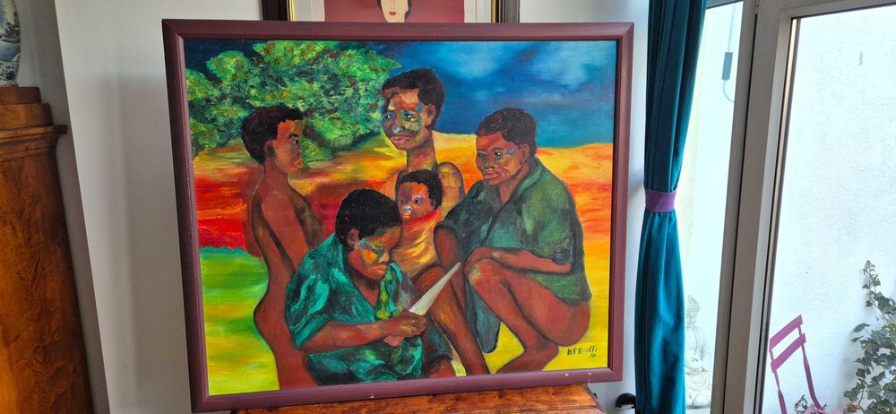 Obraz sygnowany Afryka dekor sztuka plemienna tribe art pop art unikat