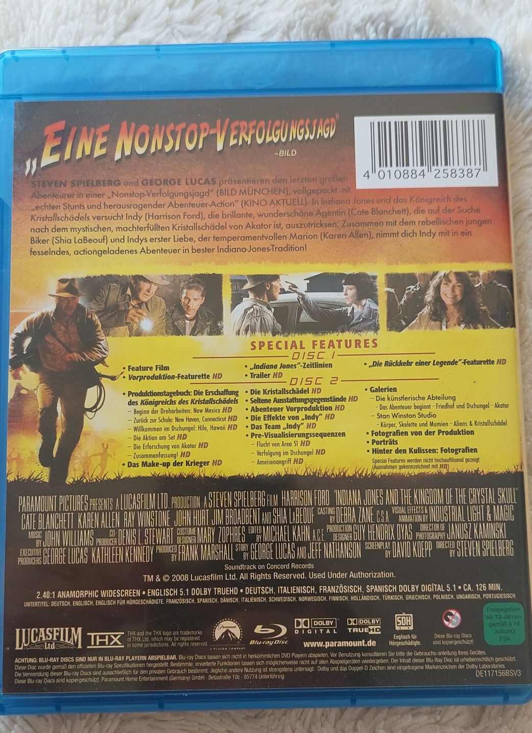 Indiana Jones blu ray film