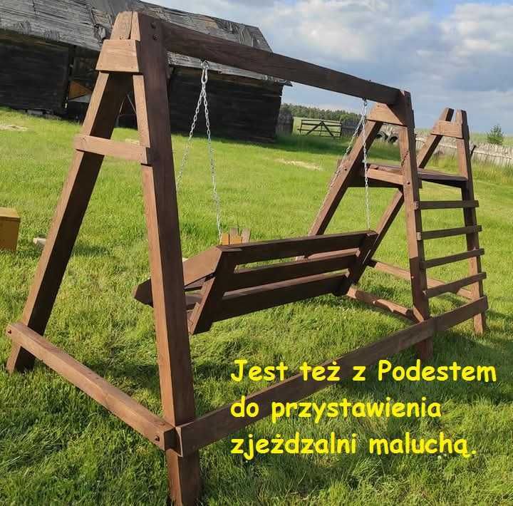 Huśtawka Ogrodowa z kantówki i Inne wyroby z drewna.
