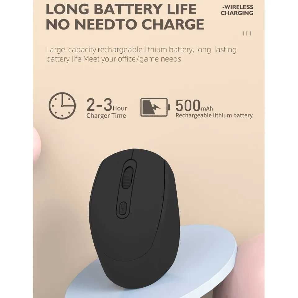 Беспроводная мышь, Bluetooth мышь (2 в 1) аккумуляторная