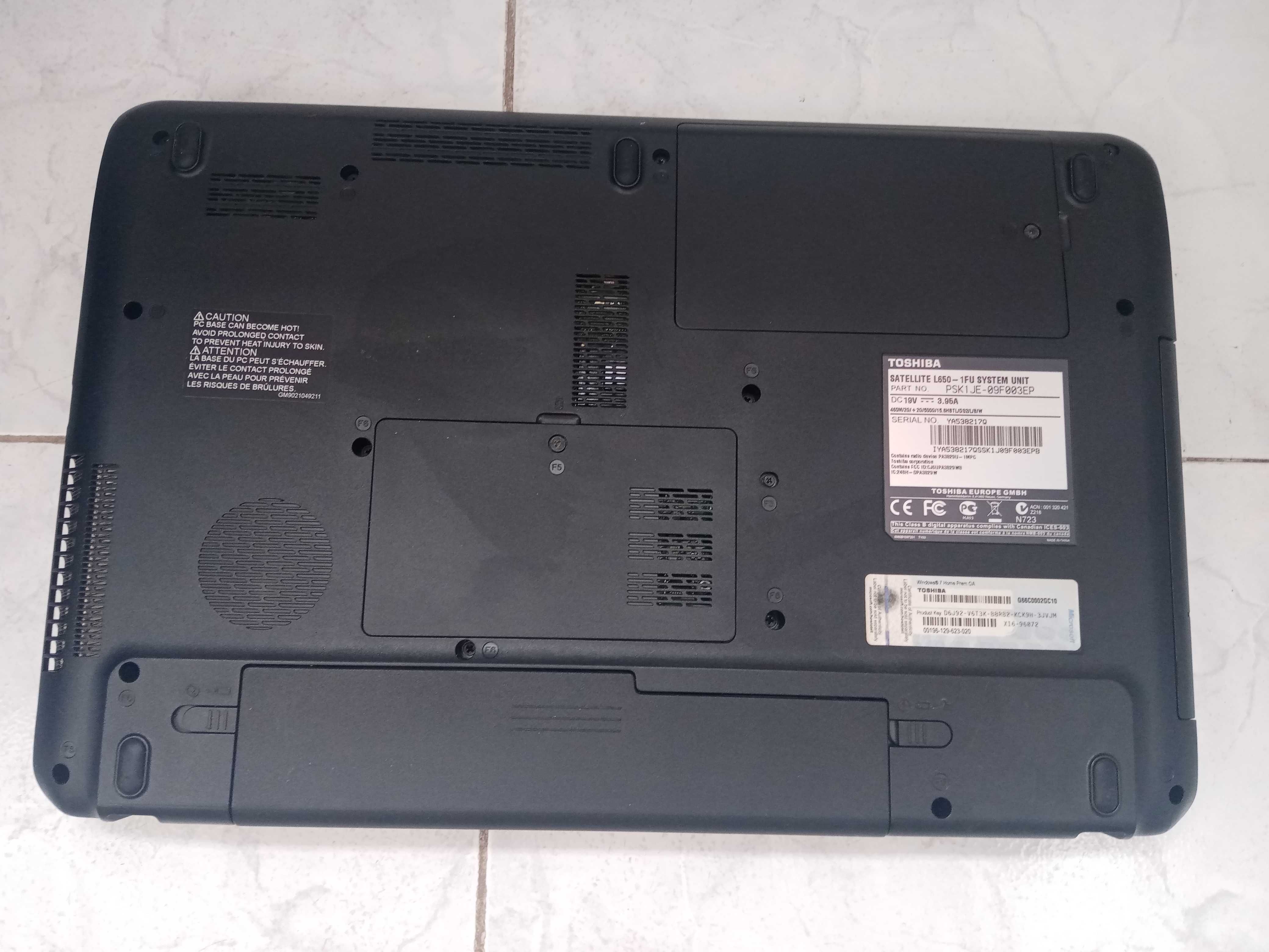 Portátil Toshiba Pro L650 Intel® Core i5