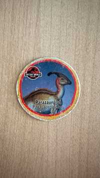 Jurassic Park The Lost World Tazo Leaf Tazo numer 7/24 Parazaurolof