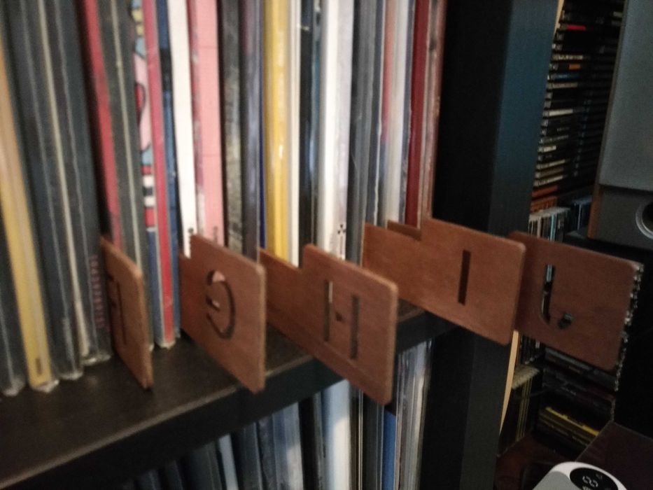 26 separadores de letras madeira para vinil