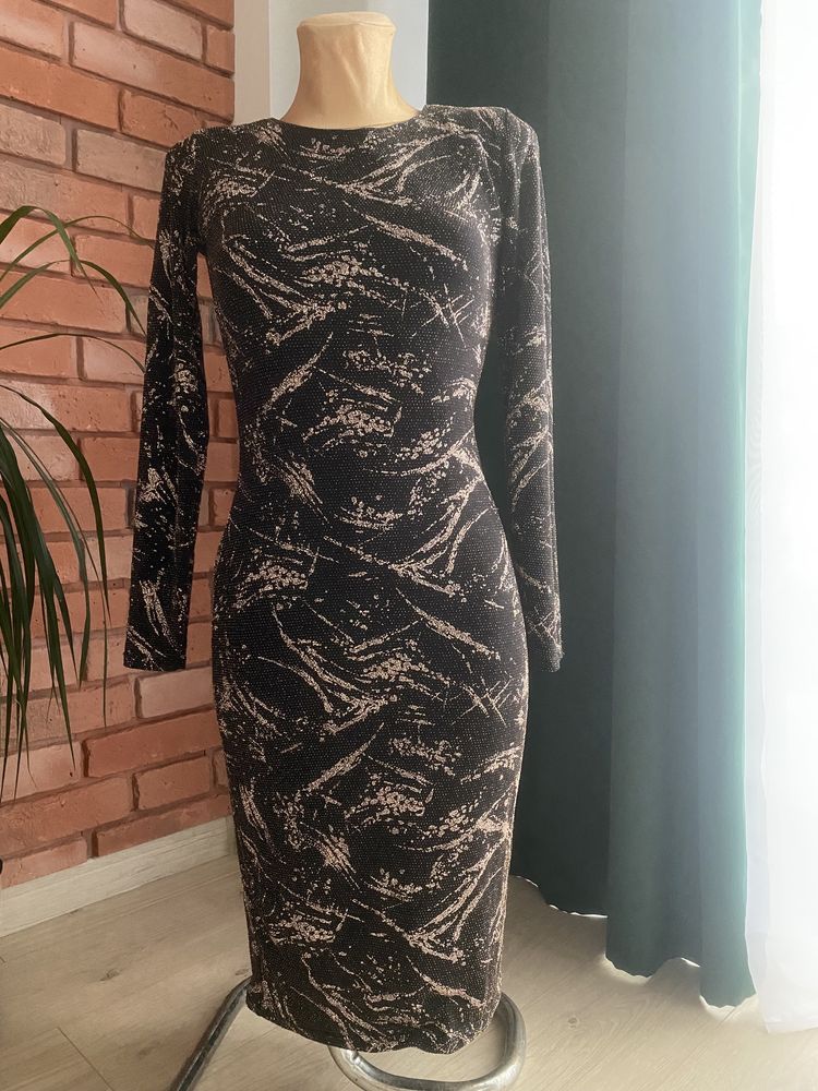 Sukienka blyszczaca brokatowa rozmiar S