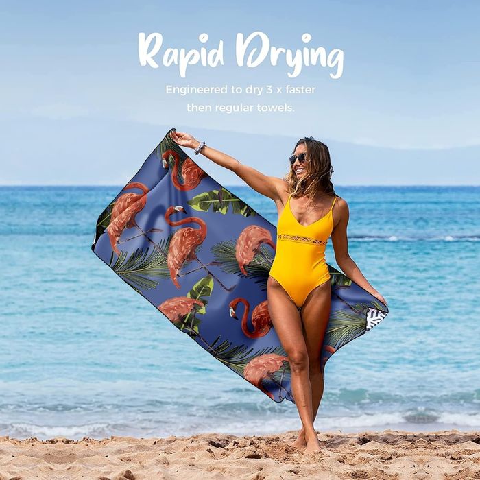 Ręcznik plażowy , 80 x 180 cm, z mikrofibry, bezpiaskowy, szybkoschnąc