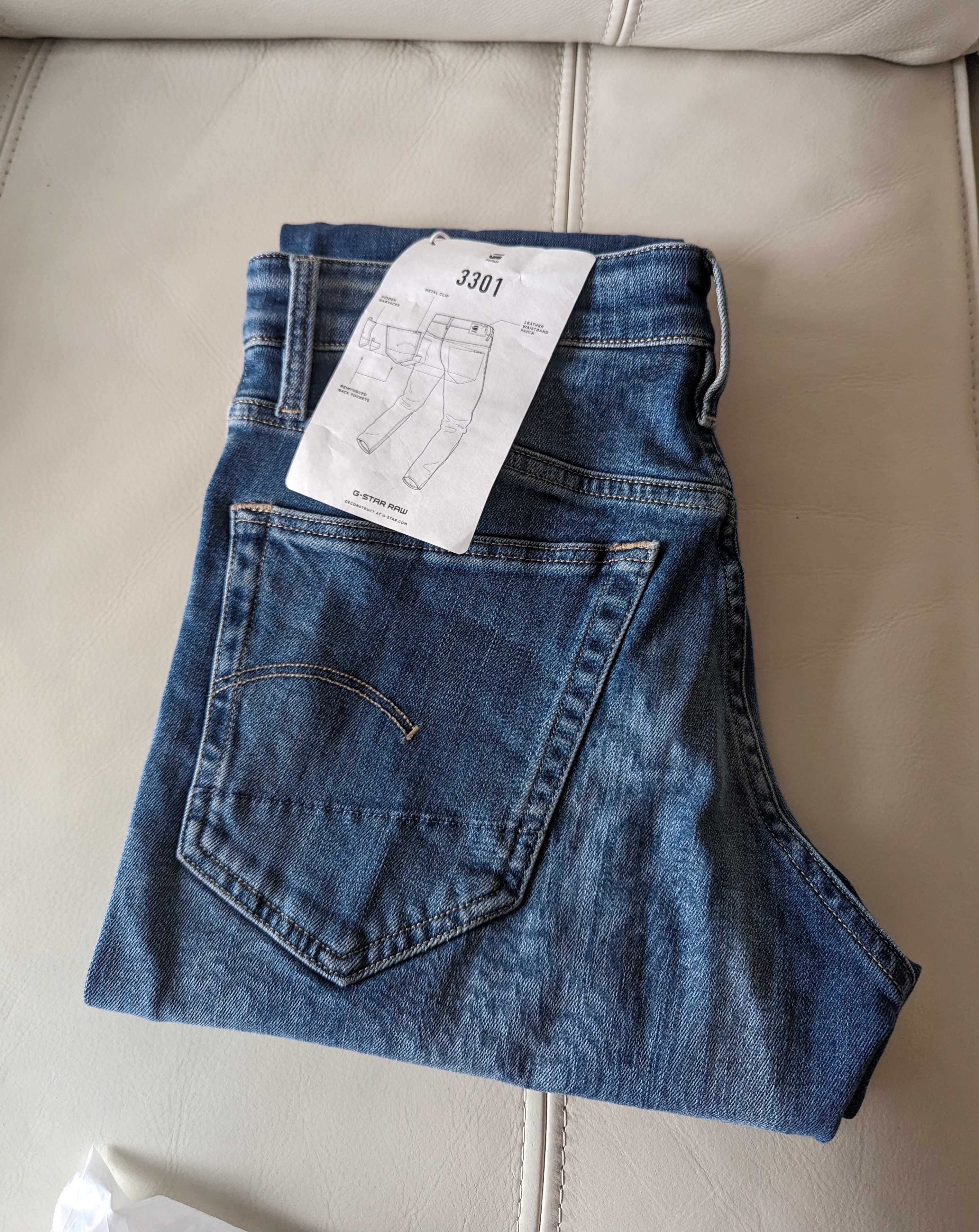 Spodnie G-star Raw 3301 Regular Tapered Jeans 27/30