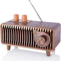 Cyboris Retro radio + bluetooth - wykonanie z drewna orzechowego