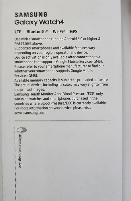 Samsung Galaxy Watch 4 LTE esim 40mm