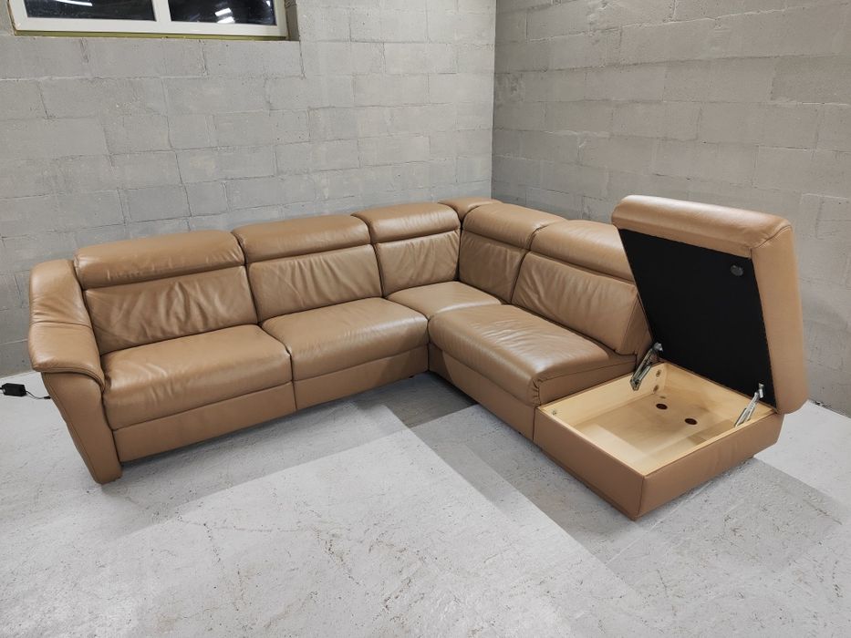 Диван шкіряний, електрореклайнер. Уголок.