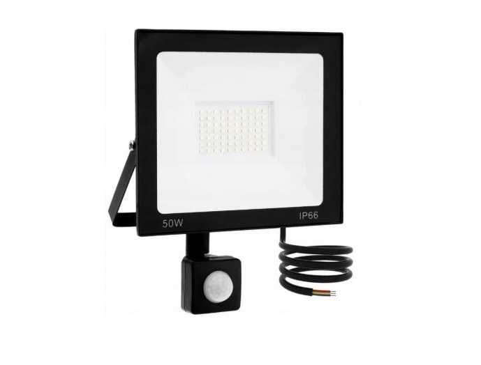 Mocna Lampa Halogen 50W LED Czujnikiem Ruchu Garaż Podjazd Naświetlacz