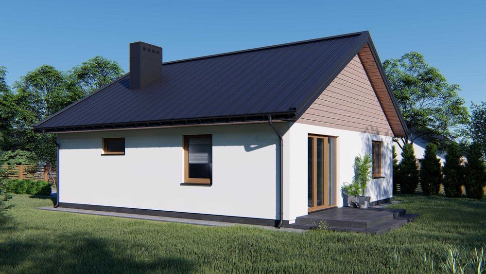 Dom szkieletowy kanadyjski Ramza A76 drewniany całoroczny budowa domów