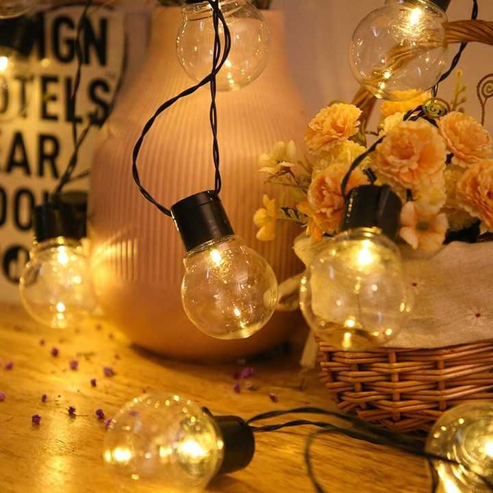 GIRLANDA SOLARNA ogrodowa girlanda 10 kulek LED