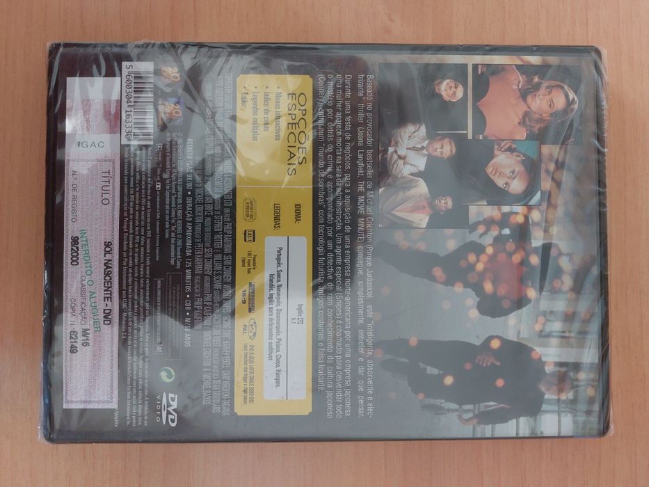 DVD NOVO e SELADO - "Sol Nascente" Connery / Snipes