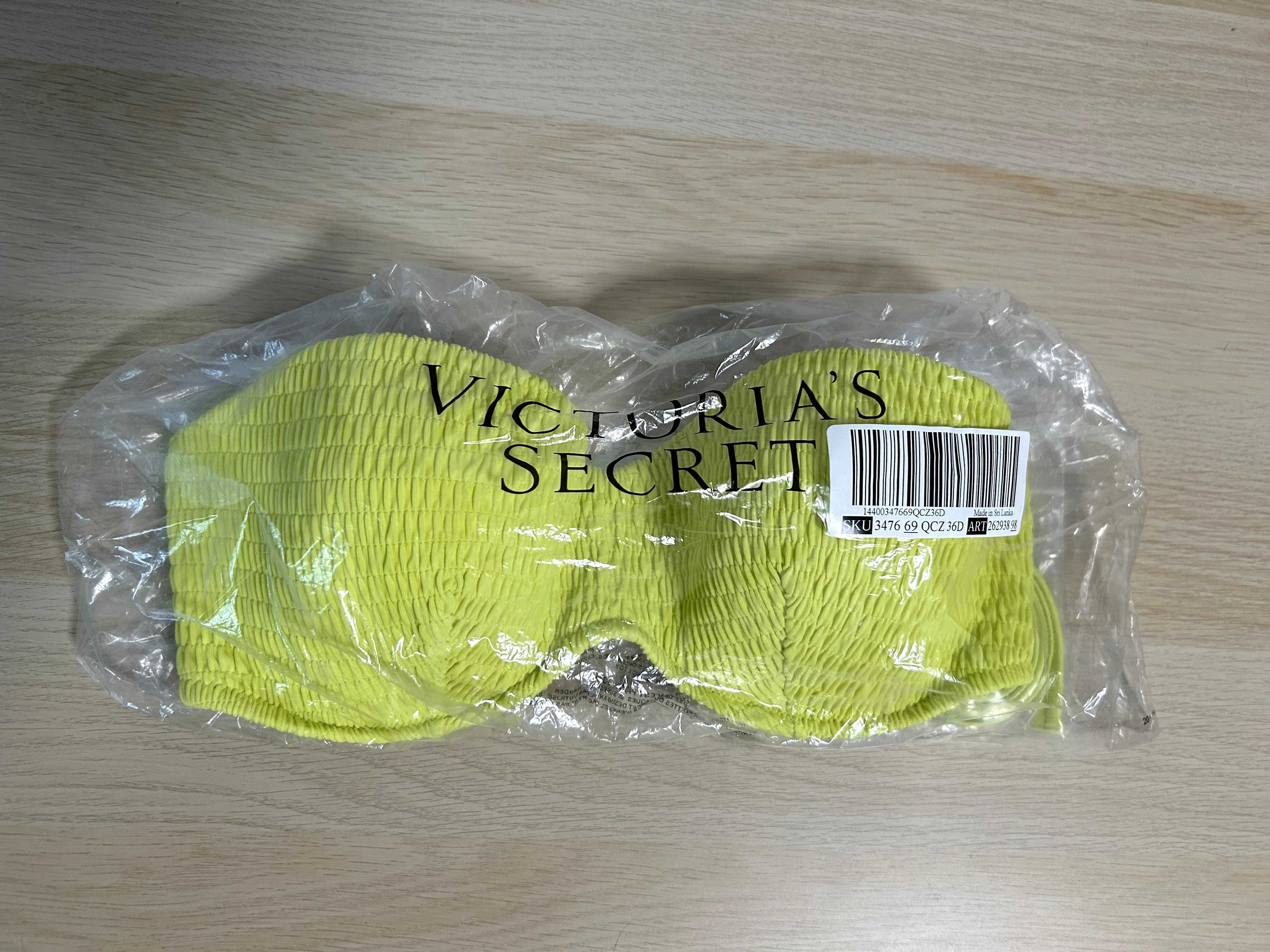 Victoria's Secret, Malta Smocked Bandeau Swim Top 36D