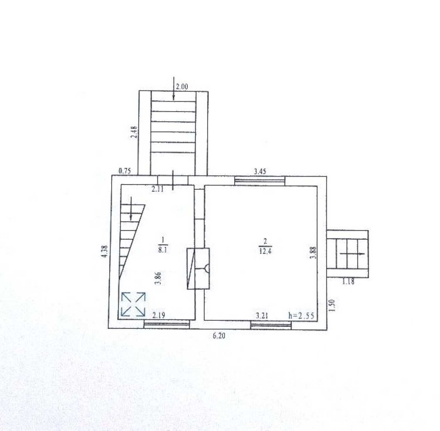 Вороніна, дачний будинок площ. 35,9 м2 за $11 000