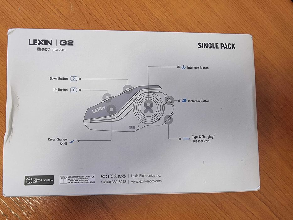 Гарнитура для мото шлема Bluetooth 5.0 Lexin G2p