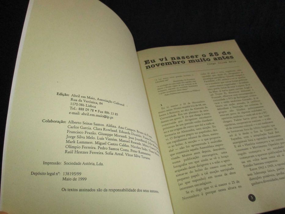 Revista Abril em Maio Número Zero 1999