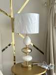 Nowa lampa stolowa Home&You zloto-biala elegancka glamour