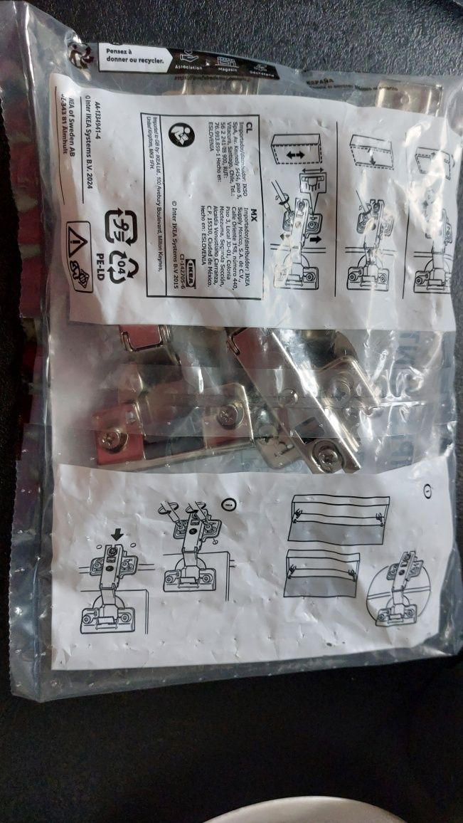 Zawiasy ikea 4x komplement