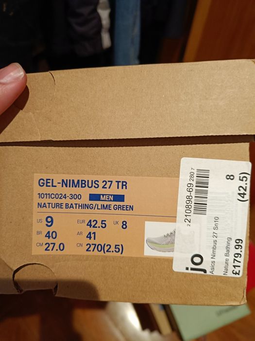 ASICS Nimbus 27 tamanho 42.5