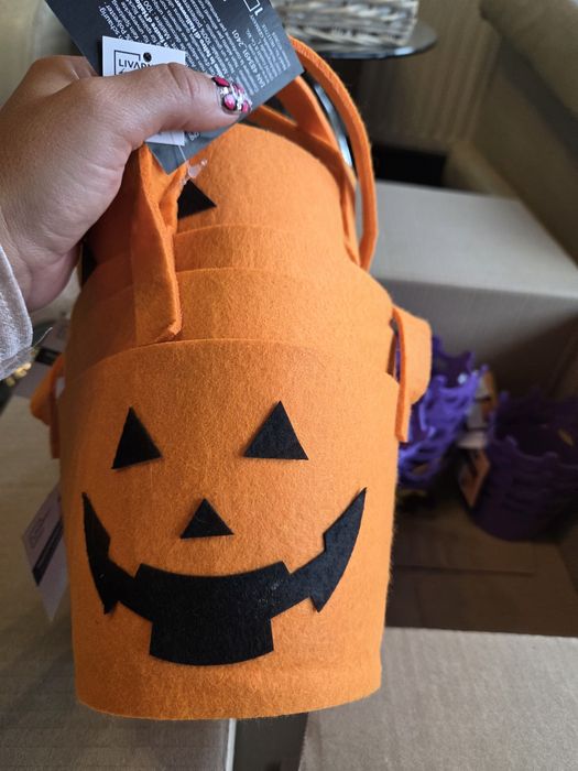 Koszyk halloween dynie filc