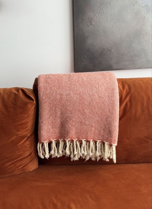 Wełniany koc Ikea Ulltistel 130×170 cm terakota