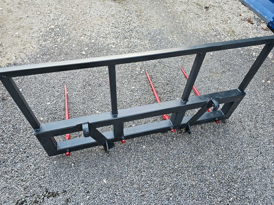 Ramka chwytak do bel, na dwie bele widły podnośnik do słomy 4 kły NOWE