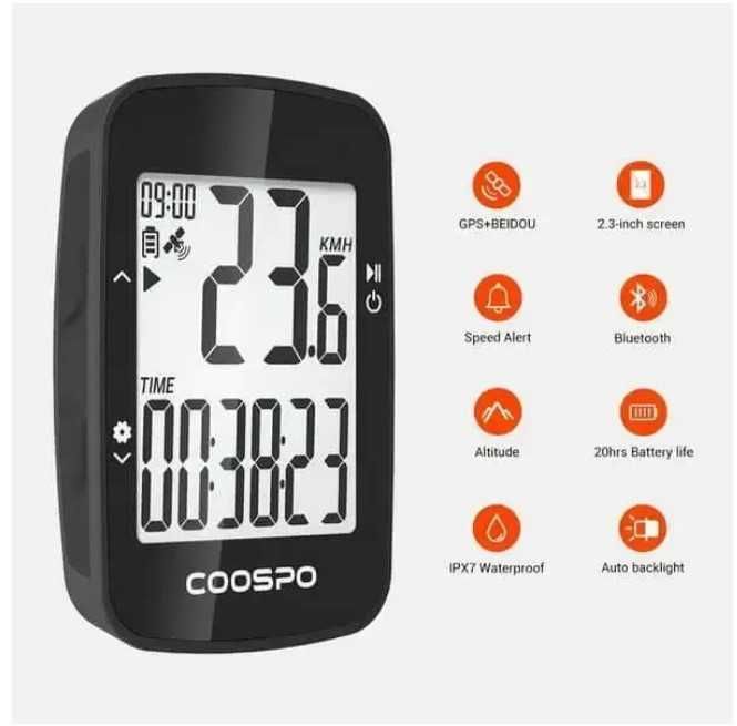 Велосипедный беспроводной Bluetooth велокомпьютер GPS CooSpo BC26