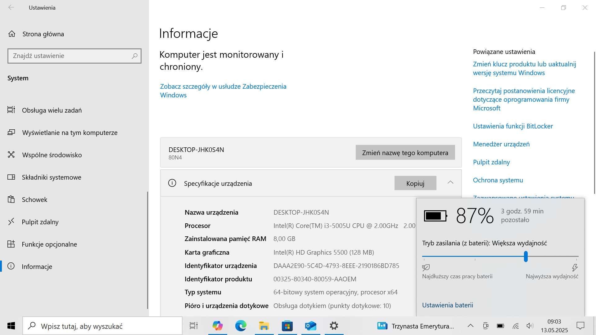 laptop LENOVO YOGA 500 14"