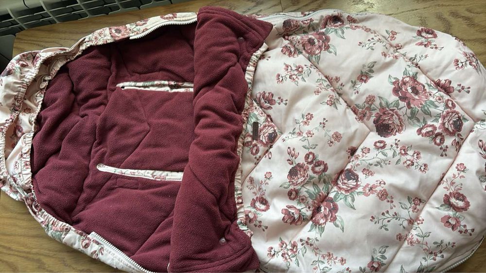 Зимовий конверт в прогулянку для дівчинки футмуф