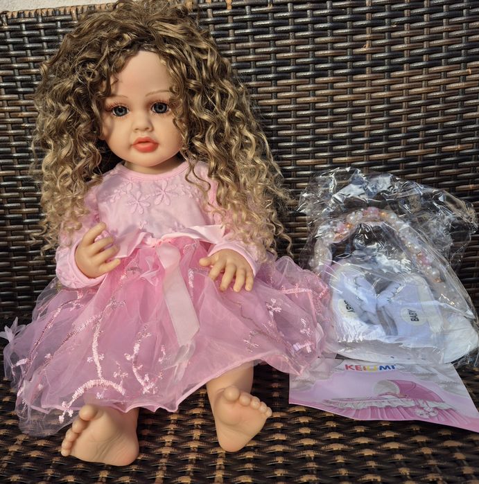 Reborn Лялька анатомічна кучерява реборн Нова