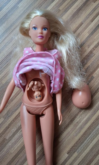 Duży zestaw lalki Steffi w ciąży z Kenem ,lekarką i dziećmi.