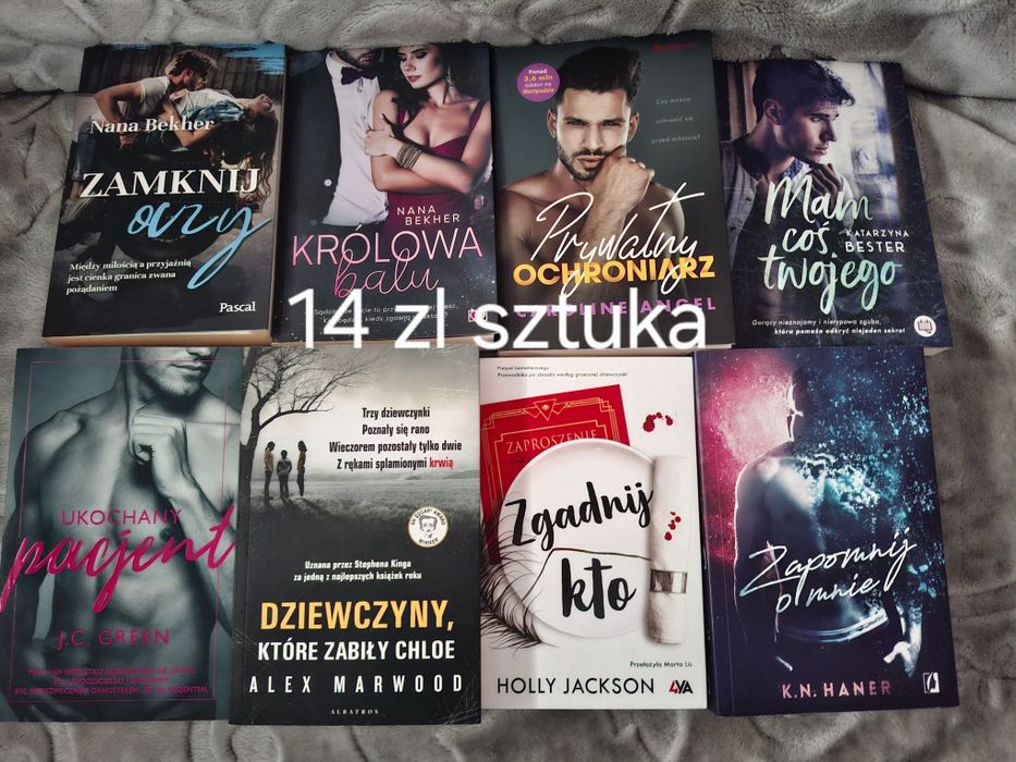 Książki romanse lub kryminalne