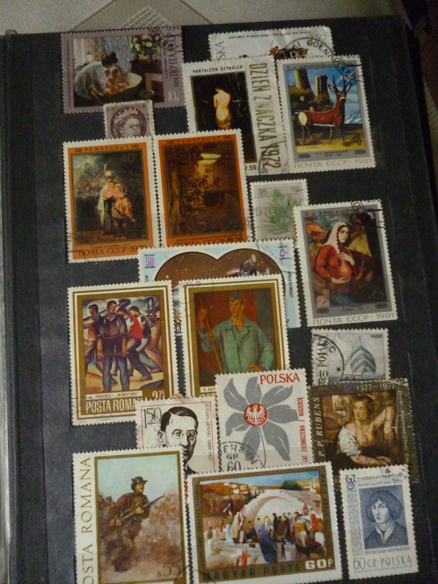 Stare znaczki po bardzo starym kolekcjonerze