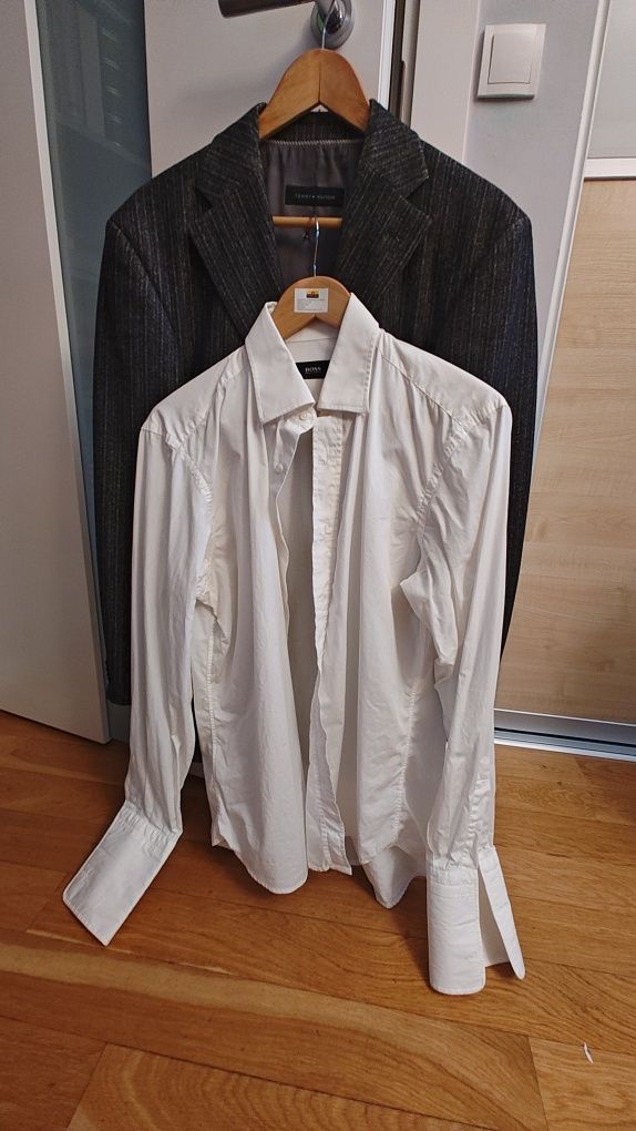 Marynarka Hilfiger i koszula Hugo Boss L/40