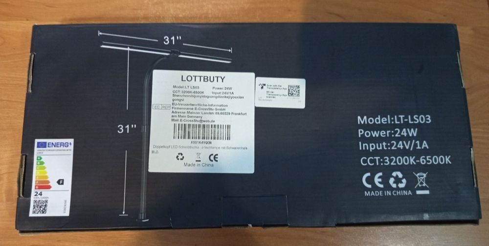 Mocna Lampka na monitor biurko LED Dwugłowicowa z pilotem nocna zestaw