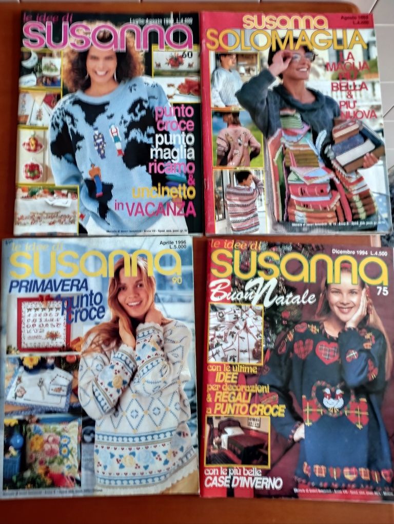 Livros de bordados e ponto de cruz