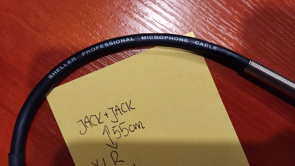 Kabel przewód Xlr - 2x Jack Jack