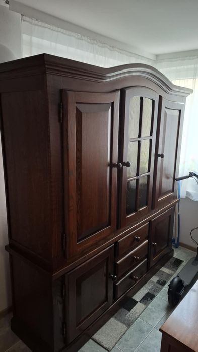 Meble drewniane  dębowe komoda kredens