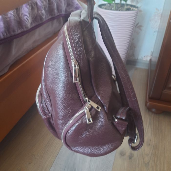 Рюкзак, шкіра, колір бордо