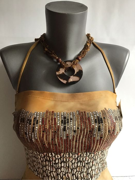 Damski kostium kąpielowy jednoczęściowy ML wzór etniczny cieniowany