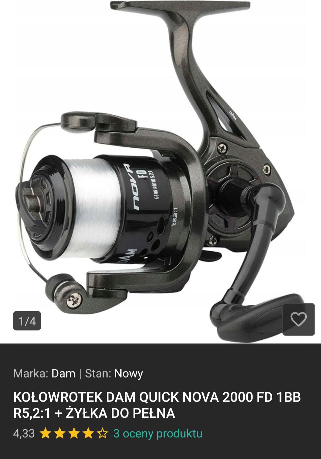 Kołowrotek Dam Nova 2000 + gratis