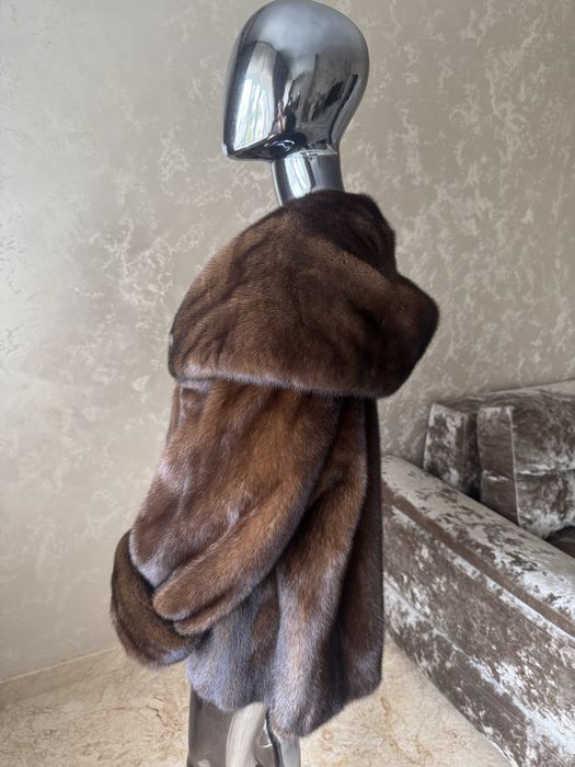 Норкова шуба , норка  , великий розмір .