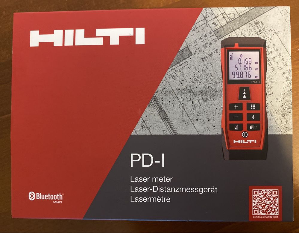 NOWY dalmierz HILTI PD-I - Bluetooth - fabryczny zestaw - 100 metrów